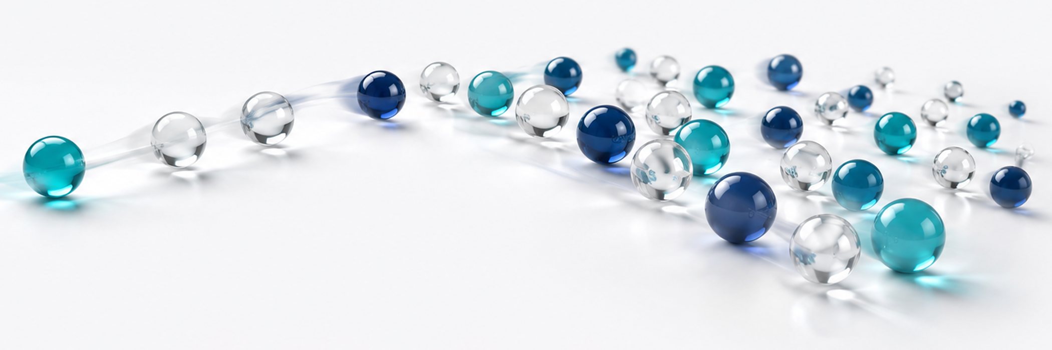 Une chaîne de billes de verre qui se propage